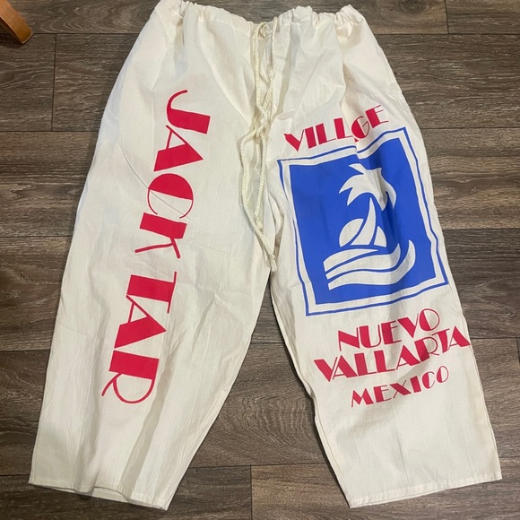 Vintage 1970s Jack Tar Village Nuevo Vallarta Resort Sack Pants Unisex